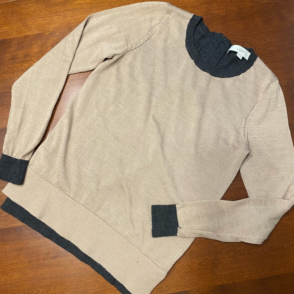 Ann Taylor Loft Two Color Sweater